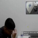 资料照片：美国检察官公布的视频截图显示魏金超被捕后接受联邦调查局面谈。(2025年8月2日)